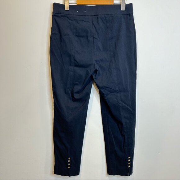 Laura Stud Detail Slim Leg Pants Dark Navy Blue - Picture 7 of 9